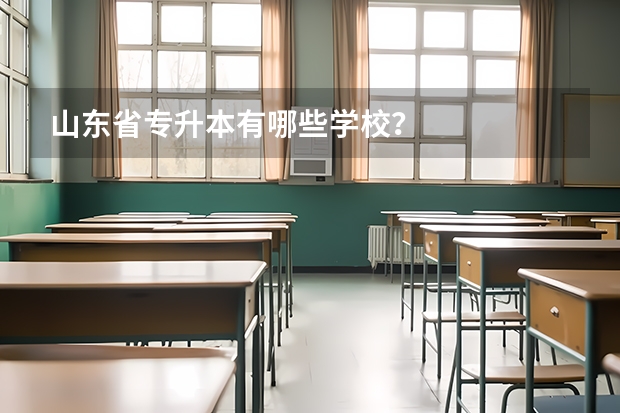 山东省专升本有哪些学校?