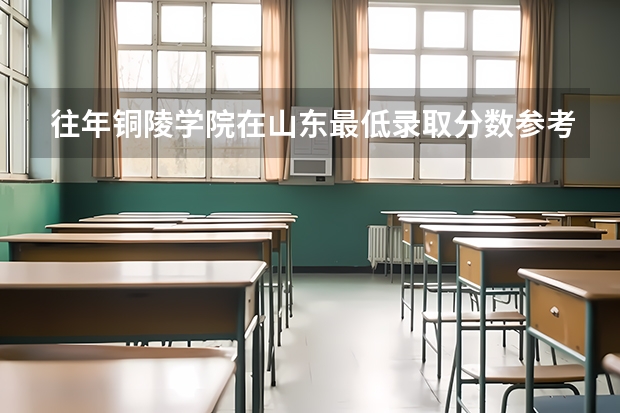 往年铜陵学院在山东最低录取分数参考