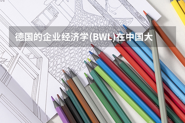 德国的企业经济学(BWL)在中国大学里相当于什么专业?