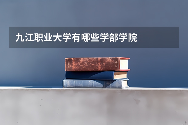 九江职业大学有哪些学部学院