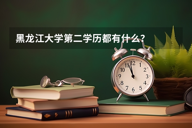 黑龙江大学第二学历都有什么？