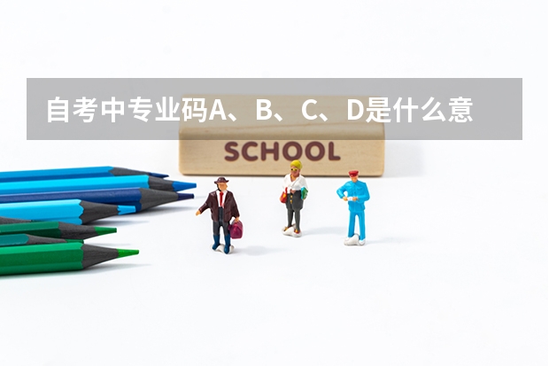 自考中专业码A、B、C、D是什么意思？