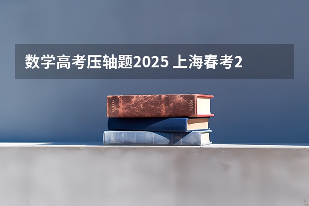 数学高考压轴题2025 上海春考2025难度