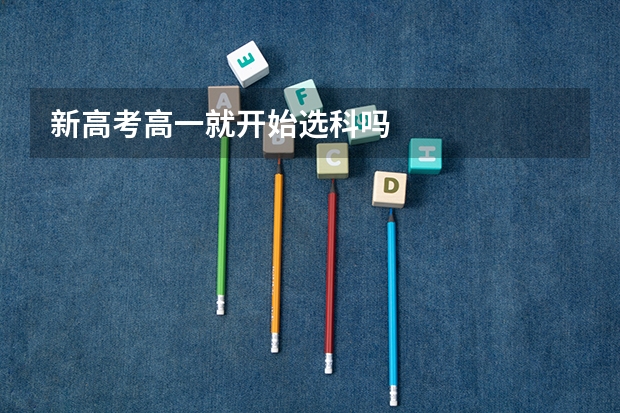 新高考高一就开始选科吗